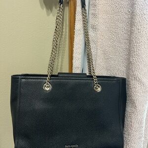 Kate Spade Black Tote with Chain Straps